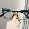 Okulary przeciwsłoneczne 2024 Modne oko oka Kobiety Kobiety Vintage Anti Blue Light Blokowanie okularów Kobieta Osobowość Gradient Rama Optyczna