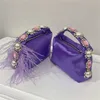 Top Umhängetaschen Designer-Handtaschen Tote Handtasche Diamant eingelegte Perle Lunchbox Sommertasche Abendessen Handtasche weiblich 240311