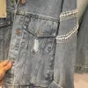 Moda Giyim Tasarım Batı Yaşam Retro Stilleri Yıkanmış Cowgirl Denim Ceketleri Kadın Jean Ceket Üstleri