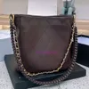 Diseñador Mujeres 23a Bolsa Hobo Bolso de hombro Vintage Luxury France Chaneil Correa de cuero tejido Hobos pequeños Hippie Hippie Lady Bolsas de compras negras