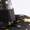 Decorazione per feste Bambini adulti Nero Blu Stella Strega Cappello a cilindro Puntelli Berretto da mago Festival Accessori per costumi di carnevale Regalo di Halloween