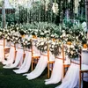 Parti Dekorasyonu 5/10m Beyaz Düğün Tül Rulo Uzun krem ​​Organza Zemin Ülke Diy Gelin Duş Arche Sandalyesi Sashes