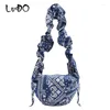 Totes Cotton Paisley Pattern Printing Hobo Bag Gypsy Hippie Pleated Belt Cute Sling Messenger Female Teenager Youth Bohemian Boho