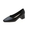 HBP Non-Brand ballet pu leather pointed toe plus size wholesale breathable flat black casual dress shoes women girl ladyloafers