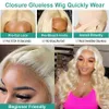 Synthetic Wigs Melodie HD 30 40 Inch 250% 613 Blonde Body Wave 5X5 Glueless Ready to Wear 13x6 Lace Front Human Hair Wigs 13x4 Lace Frontal Wig 240329