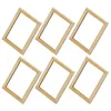 Frames 6 PCs DIY einfache leere PO -Rahmen unfertiger Holz Holz für Handwerksmodell Vintage Accessoires Mikroszene