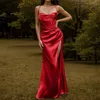 Spaghetti Strap Satin Korsett Kleid für Frauen Abendkleider Vestidos Fishbone Push Up Elegante Frauen Bodycon Party Langes Kleid 240319