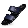 Sandals Men Sandlas 2023 عرضة شهيرة العلامة التجارية الشهيرة Men's Summer Beach Sandals Shoes Man Slippers Flip Flops Leather Sandalias Zapatos Hombre