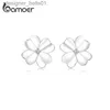 Stud Bamoer Flower CR Studörhängen för kvinnor 925 Sterling Silver Fine Jewelry Gifts Anti-Allergy Ear Pins For Girl SCE864C24319