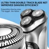 エンチェンブラックストーン電気ロータリーシェーバー男性3Dフローティングブレイティング洗浄可能タイプC USB充電式シェービングビアードマシン240313