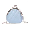 Totes Women's Bag Korean Version Of The Fashion Diamond Car Line One-shoulder Oblique Chain Clip Mini