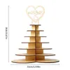 Decorazione per feste Espositore per cioccolato in legno Espositore per dessert 3D Matrimonio Cuore Albero Torre Scaffale per la sposa per essere un anniversario di fidanzamento