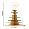 Feestdecoratie Houten Chocolade Displaystandaard 3D Dessert Bruiloft Hart Boom Toren Plank Voor Bruid Als Verlovingsverjaardag Decor