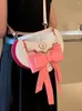 Сумки-тоут, модные дизайнерские сумки и кошельки в форме сердца с бантом, красивые сумки через плечо для девочек, женские модные сумки 2024 года