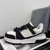 2024 nuevo Designer Trainer Sneaker Zapatos casuales Piel de becerro Abloh Negro Blanco Verde Rojo Azul Superposiciones de cuero Zapatillas bajas Tamaño 35-46 T2