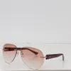 Güneş Gözlüğü Tasarımcı Kadın Gözlükleri Şık Retro Çerçevesiz Lensler Lüks Gözlükler Erkek Açık Sürüş Koruma Gözü