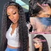 13x4 13x6 Deep Wave Spets Front Wig Human Hair Transparent spets frontala peruker för kvinnor Human hår peruker Förpluckade spetsfront peruk