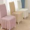 Housses de chaise élastiques européennes, couleur unie, en forme de T, pour salle à manger, cuisine, bureau, mariage, banquet, maison