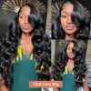 Synthetic Wigs Synthetic Wigs 30 40 Inch Body Wave Lace Front Human Hair Wig 250 Density Brazilian Remy 13x6 Transparent Hd Lace Frontal Wigs For Women 240329