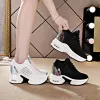 Shoes Aircushioned Women's Sneakers Running Wedge Platform Sneakers Trainers White Glitter Fly Weaving Breathable Ladies' Casual Shoe