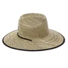 Classic Handwork Women Men Lifeguard Hat Straw Summer Beach Sun hat Outdoor Wide Brim Panama Womens 240309