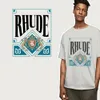 Rhude Men's T-shirts Designer shirts Brand Fashion Shirt for Men Casual Mens Short Sleeve T-shirt T-shirt