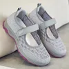 Casual Shoes 2024 Summer Wedges Mesh For Women Breathable Women's Cloth Walking Soft Soled Chaussure Femme