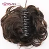 Syntetiska peruker hårillbehör Huaya Messy Curly Short Synthetic Hair Chignon Donut Roller Bun Wig Claw Clip in Hairpiece For Women 240328 240327