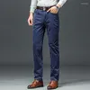 Pantalon en velours côtelé pour homme, garde au chaud, confortable, doux, décontracté, pour le bureau, kaki, abricot, noir, bleu