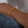 Bangle New Bransoletę Naszyjka ze stali nierdzewnej dla kobiet moda moda Kuba gruba łańcuch Gold Gold Jewelry Hurtowe akcesoria 240319