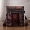 Sac mode qualité en cuir mâle décontracté voyage messager sacoche conception en peau de vache 10 "épaule bandoulière pour hommes 009dw