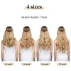 Synthetic Wigs Synthetic Wigs Synthetic No Clip Wave Hair Ombre Natural Black Blonde Pink One Piece False Hairpiece Fish Line Fake Hair Piece 240328 240327