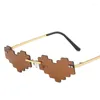 Sunglasses Love Heart Shape For Men Women Punk Style Rimless Metal Leg Sun Glasses Stage Show Stylish Designer