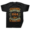 Men's T Shirts Classic T-shirts Cassette Vintage 1984 40th 40 Year Old Birthday Party Men Limited Edition Retro Graphic Tee