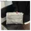 2024 New Luxury Bag Womens Clutch Bags High Quality Shoulder Crossbody Envelope Bag Ladies Designer Rivets Women Handbag