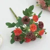 Dekorativa blommor säsongsbetonade konstgjorda nejlikor realistisk gren med stam 10 huvud faux blommor dekoration för hembröllop