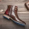 Boots American Style Men Boots Brand Fashion Comense Angle Boots Leather 20212021