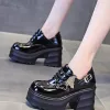 Pompes 2023 Nouvelle chaussure uniforme petite chaussure en cuir femelle britannique fille japonaise sauvage noir rétro mary jane chaussures de plate-forme lolita