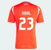 Chili 24/25 Maillots de football ALEXIS VIDAL Kit enfants 25 Maillot de football de l'équipe nationale Accueil Rouge Extérieur Blanc Ensemble complet Hommes Camiseta 2024 Copa America ZAMORANO ISLA CH.ARANGUIZ66