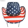 Breda brimhattar Bucket American Flag Western Panama Cowboy Hat Sailor 240319