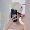 Gorros de ducha blancos, conjunto de ducha para mujer, toallas de marca de diseñador de flores de lujo, gorro para dormir nocturno, gorro de dormir