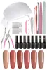 MIZHSE manicure gereedschap kit 19pcsLot Pro Nail Art Tools Set 6W natuur led-lamp UV nagel droger kits 6 kleuren gel DIY ontwerp4999829