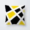 Pillow Geometry Black Yellow Blue Cover Polyester Pillowcase Decorative Sofa S Pillowcover Party Decor Gift Ba20