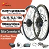 自転車電動自転車キット36V 48V 250W 350W 500W EBIKE ELECTRIC BICYCLE KIT 20 24 26 27.5インチ700Cフロントリアエレクトリックホイールハブモーター