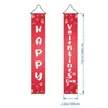 Party Decoration 1 Pair Valentine's Day Couplet Eye-Catching Clear Pattern Door Hanging Banner For Home Holiday