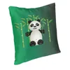 Taie d'oreiller Panda ours dans la forêt de bambou, housse de sol avec dessin animé Animal pour voiture, taie d'oreiller à la mode, décoration de maison