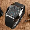 Montres-bracelets Mode Hommes En Acier Inoxydable De Luxe Sport Analogique Quartz LED Montre-Bracelet Noir Sport Montres De Mode Montres Pour Hommes Cadeau 24319