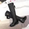 Buty mvvjke kobiety buty bez poślizgu wodoodporne zimowe długie buty śnieżne damskie platforma zimowe buty z gęstym futrzanym botasem mejgem wysokie