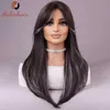 Synthetic Wigs Layered wigs European and American women fashion wigs long straight hair 240328 240327