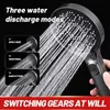 Bathroom Shower Heads New 3 Modes Adjustable Boost Filter Shower Head Large Panel Shower Head One Click Stop Water for Bathroom Accessories Y240319